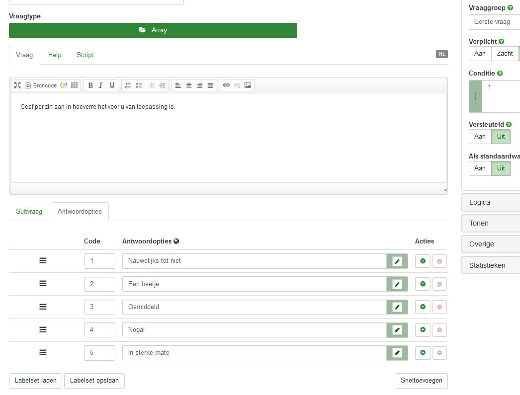 Het venster als je de schaal wil aanpassen.