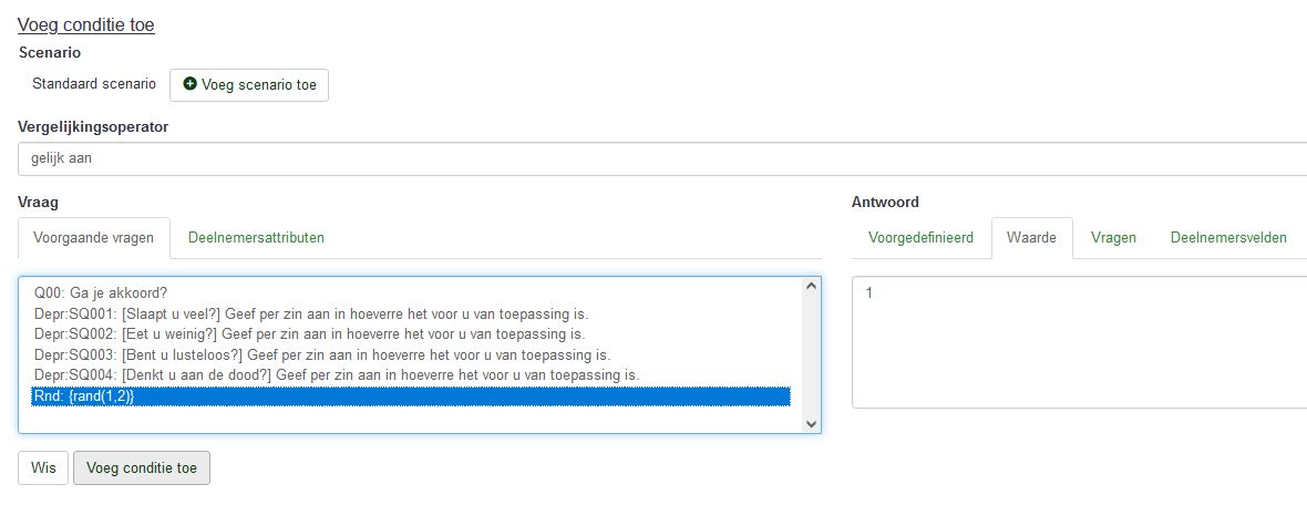 Instellen van experimentele condities.